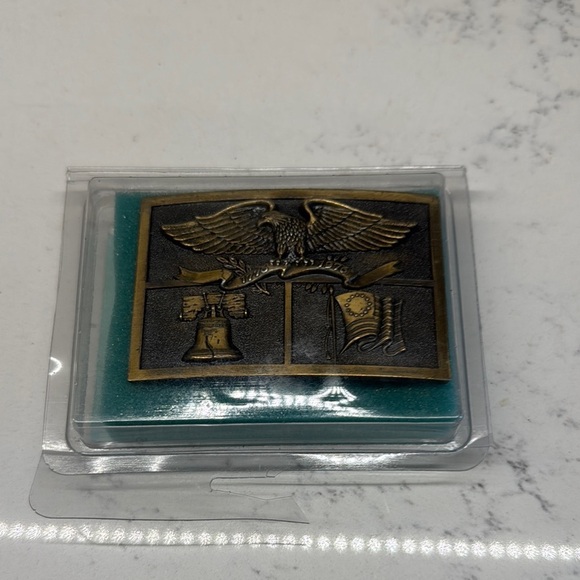 Vintage Gold and Black Eagle Belt Buckle - Picture 1 of 8
